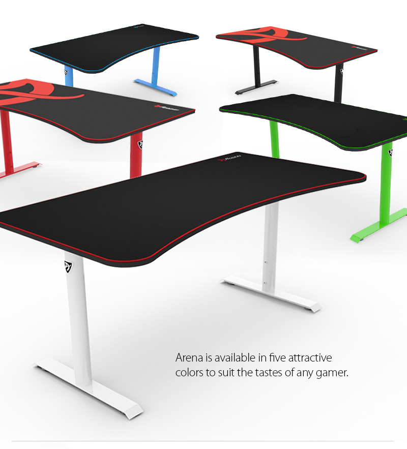 Bureau Gaming/travail Arozzi Arena – Noir – 160x82cm – Occasion (bon état)