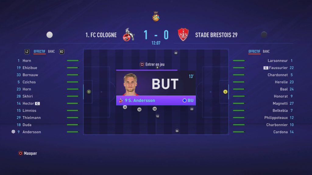 FIFA 21 Match Carrière 1-0 COL - SB, 1re période